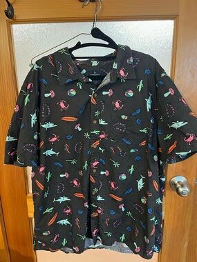 American Eagle Printed Short-Sleeve Shirt